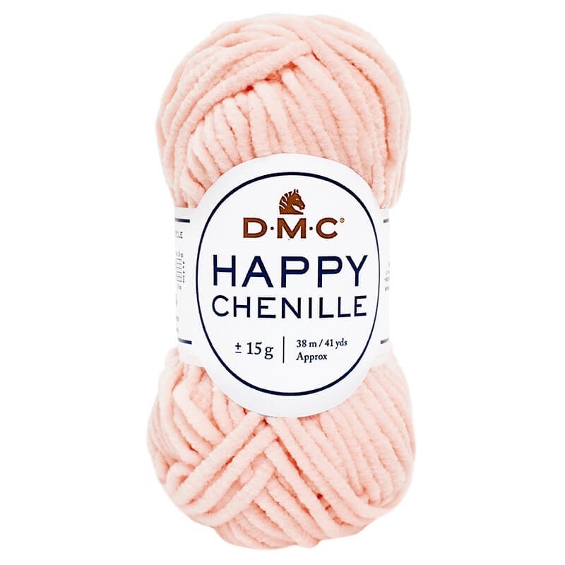 fil chenille velours rose happy chenille