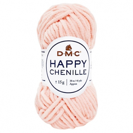 fil chenille velours rose happy chenille