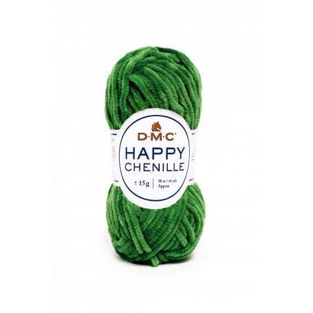 fil chenille velours vert happy chenille