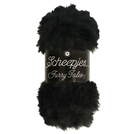 fil fourrure à crocheter noir