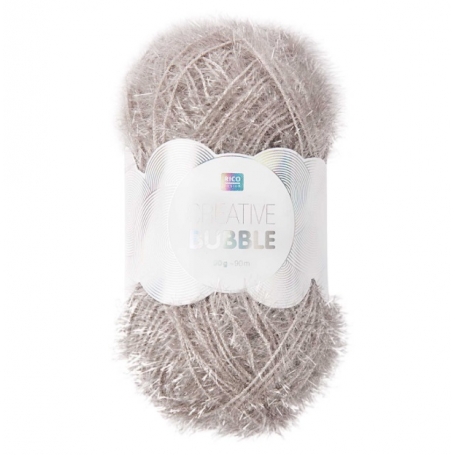 fil à crocheter argenté pour éponge et tawashi