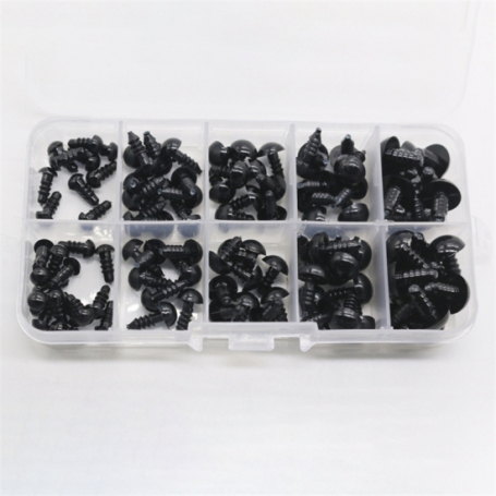 Assortiment de 100 Yeux de sécurité pour amigurumi et peluches