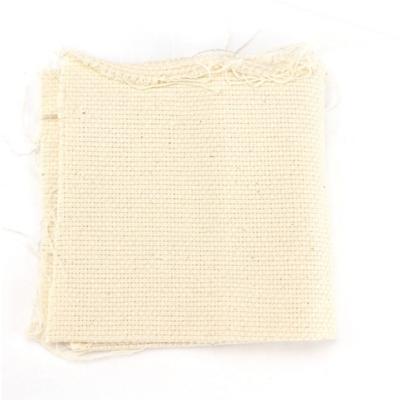 Coupon de coton écru 25 x 25 cm pour punch needle