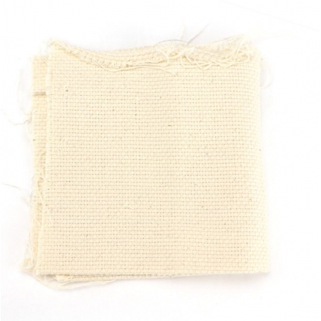 Coupon de coton écru 25 x 25 cm pour punch needle