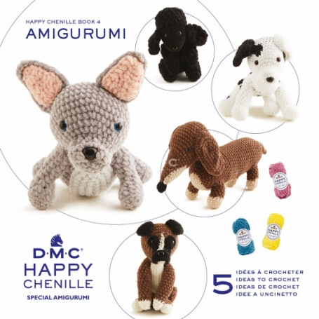 modèles amigurumis chiens en laine velours