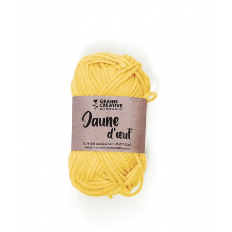 coton amigurumi graine créative jaune