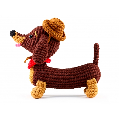 Pelote de coton amigurumi brun Graine Créative - "double expresso"