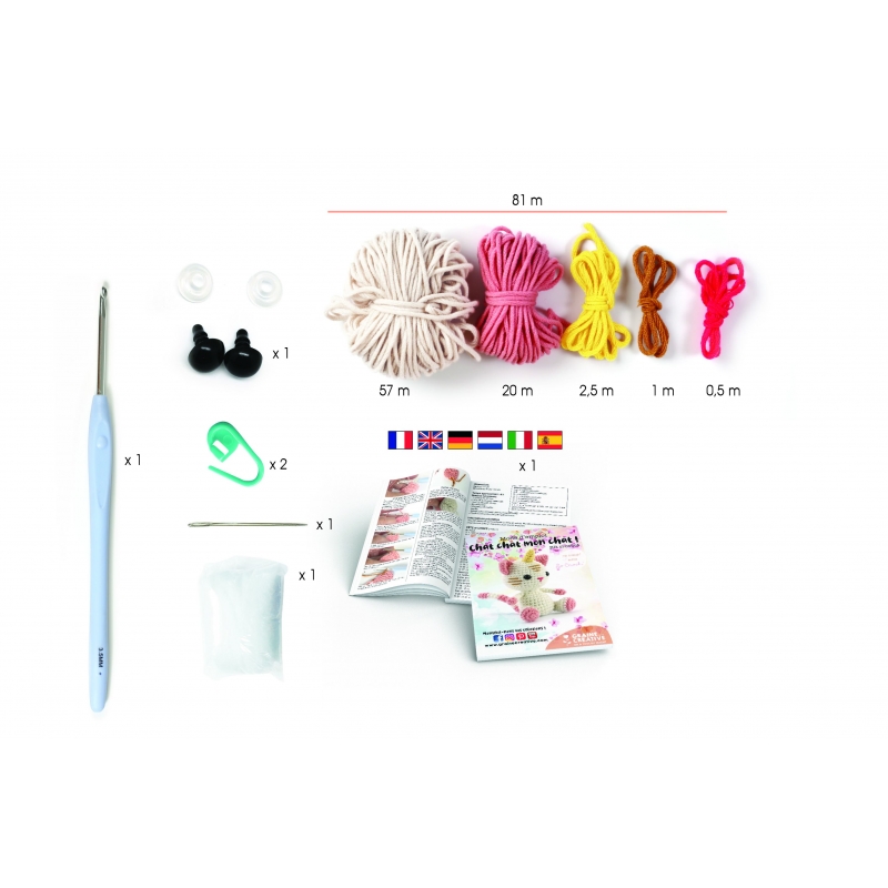 Kit amigurumi chat licorne - Graine Créative